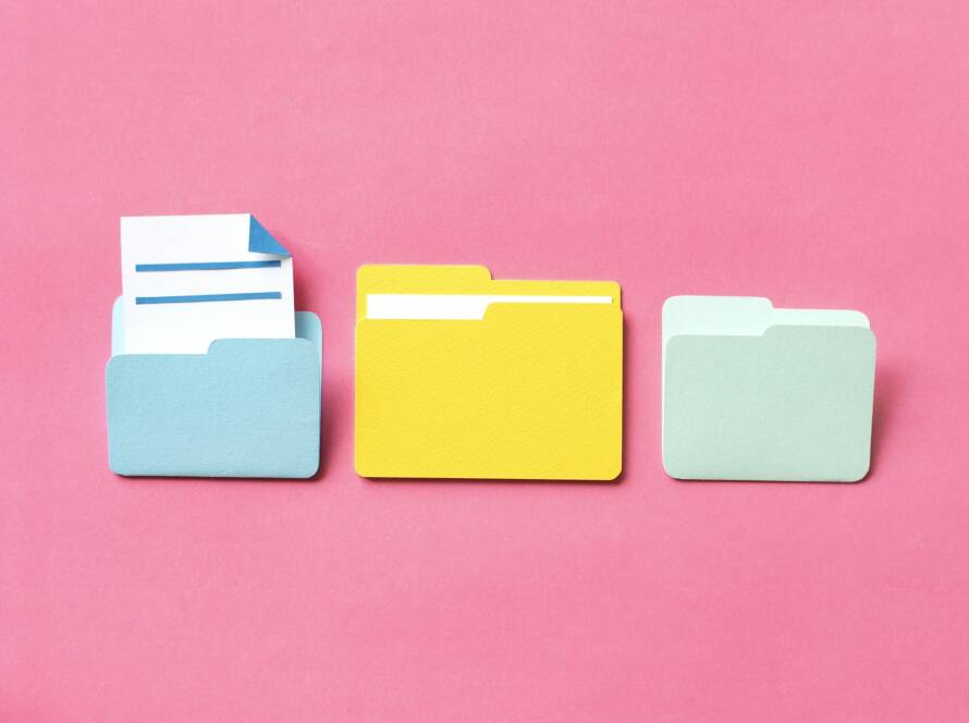 Paper craft art of document folder